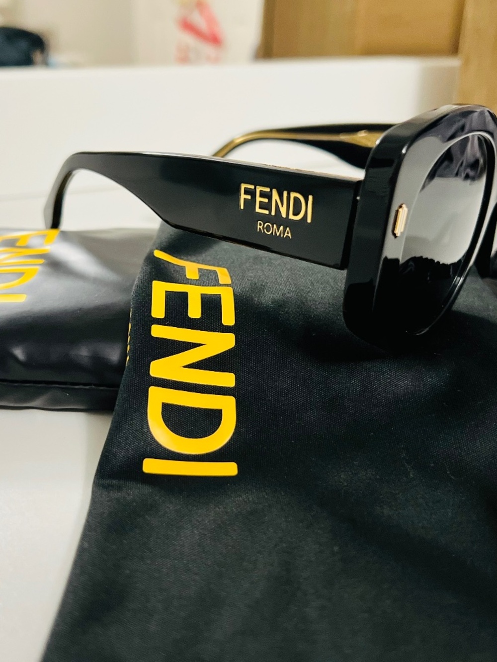Fendi Roma Square Acetate Sunglasses